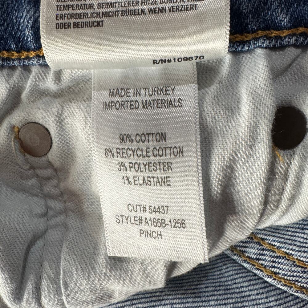 AGOLDE SZ 26 Pinch Waist Skinny Jeans Zip-Fly Hi-Rise Distressed Stretch Blue - Picture 9 of 9